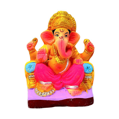 Eco-Friendly Clay Ganesha, 4" (MOQ=36 pcs)