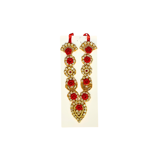 Garland for Devi/Devta (Hindu Deities) with jewels, 7" (MOQ=dz)