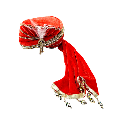 Turban for groom velvet with immitation jewels (MOQ=ea)