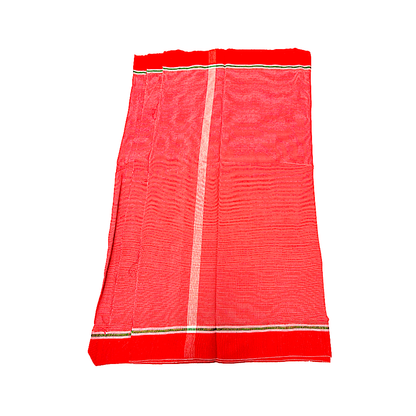 Red Gamcha Cotton 56x24  inches, Each