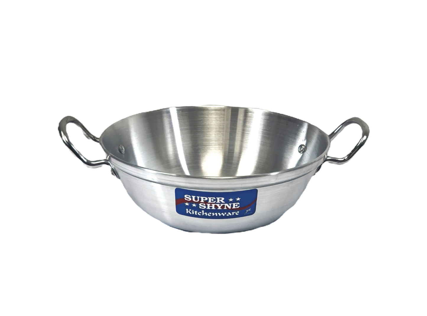 Aluminum kadai (wok)  #6 12" Across no lid . (MOQ=ea)