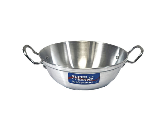 Aluminum kadai (wok)  #6 12" Across no lid . (MOQ=ea)