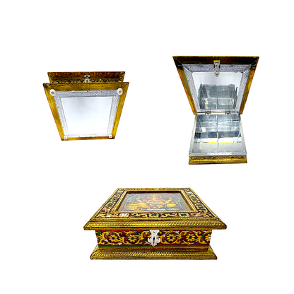 box Meena Brass or silver finish 8"*8" (MOQ=ea)
