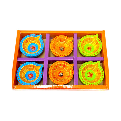 6 pc Hand painted Diya Tapki Ek Vat (MOQ=2dz)