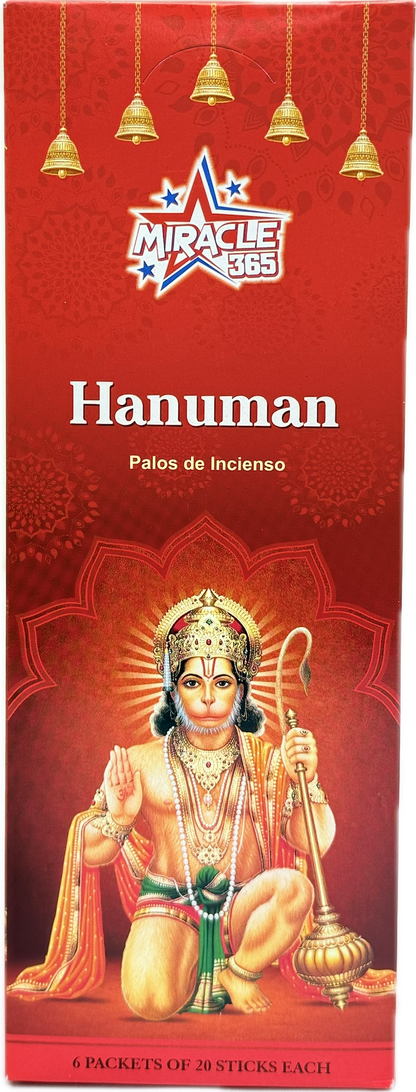 Miracle 365 Hanuman incense ( 6 hex tubes*20sticks) (MOQ=10pc)