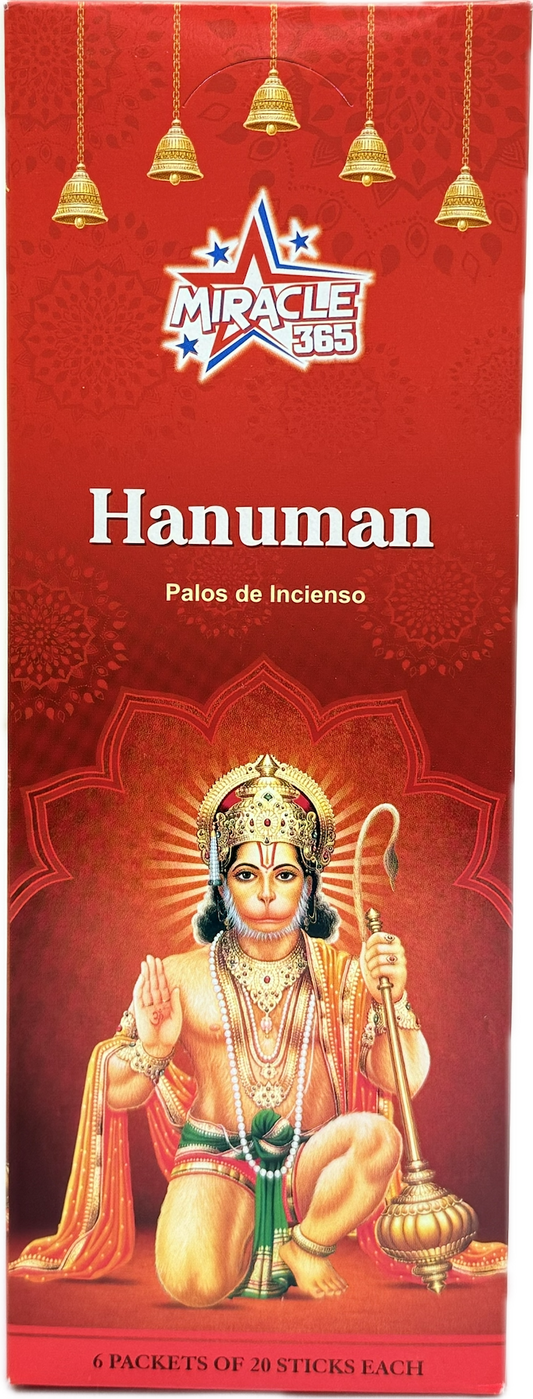 Miracle 365 Hanuman incense ( 6 hex tubes*20sticks) (MOQ=10pc)