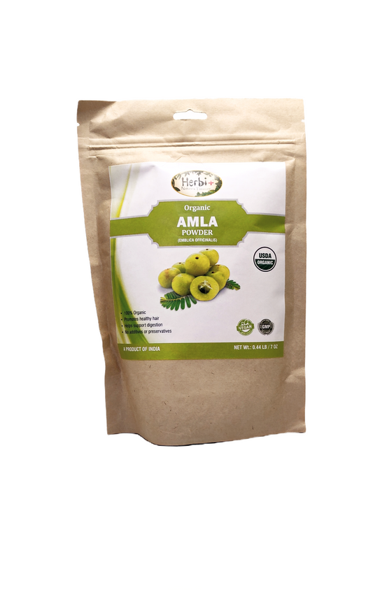 Organic Herbi Plus Amla Powder 200g 7oz (MOQ=dz)