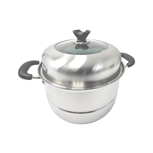 2 Tier Stainless Steel Steamer  28cm/11" (MOQ=ea)