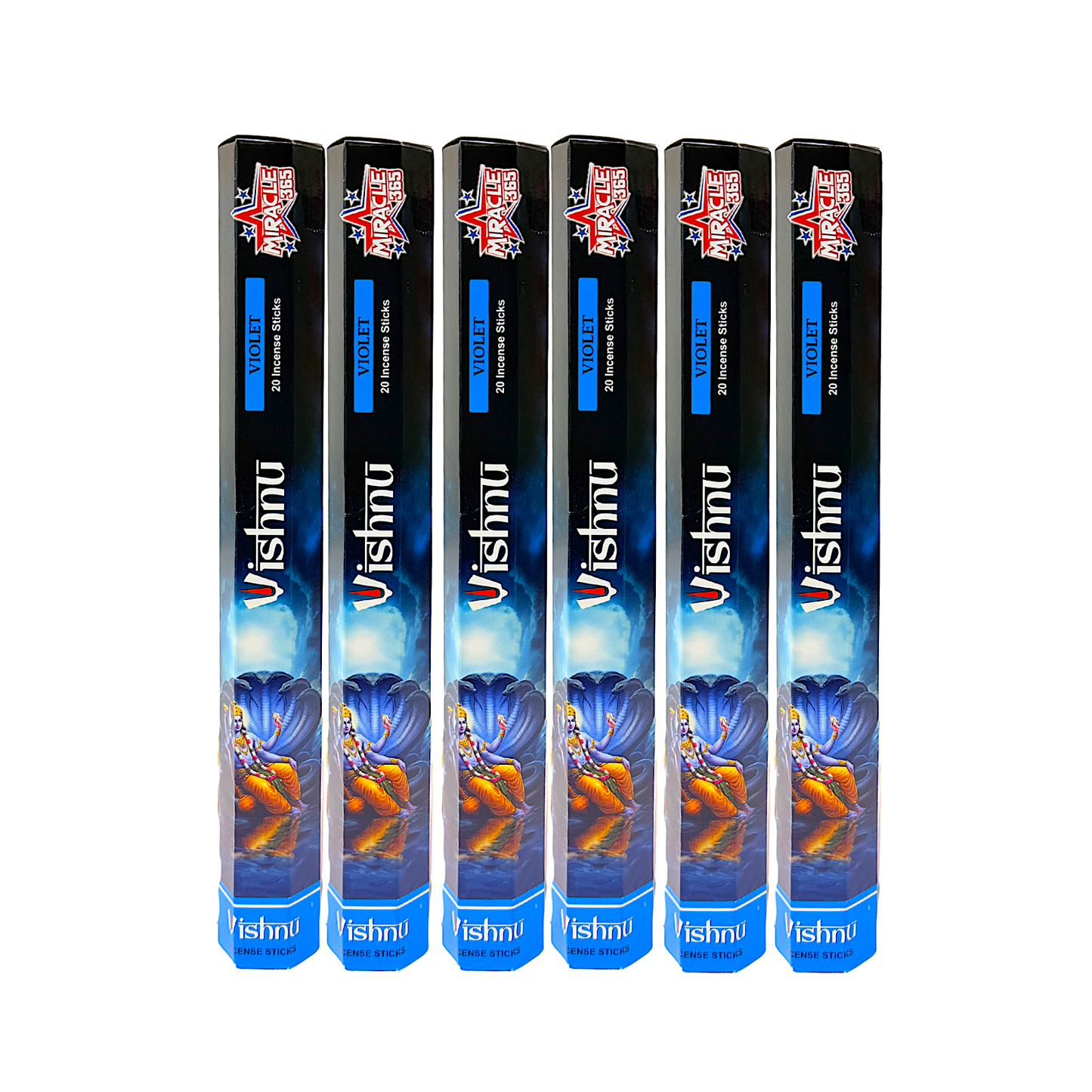 Miracle 365 Vishnu (6 tubes of 20 incense sticks each)(MOQ=10pc)