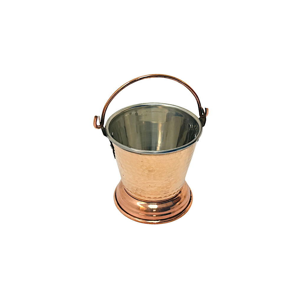 Copper Steel bucket for serving (MOQ=ea)