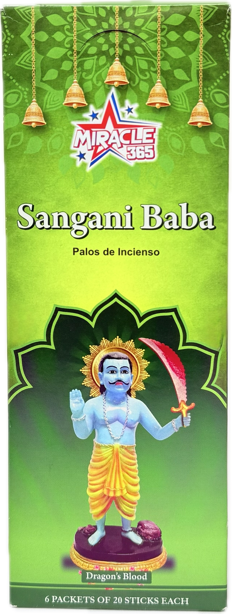 Sangani baba incense sticks (6 tubes of 20 sticks each) fragrance Dragons blood (MOQ=10pc)