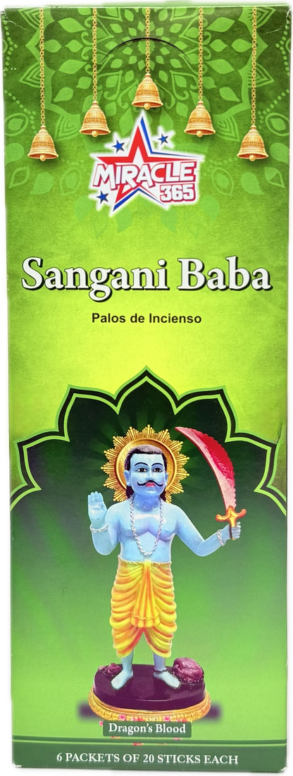 Sangani baba incense sticks (6 tubes of 20 sticks each) fragrance Dragons blood (MOQ=10pc)