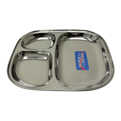 Lunch Tray Junior L10.75" W 9.5" 3 sectional  (MOQ=ea)