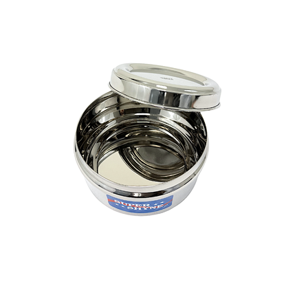 Contianer stainless steel see through 8"   (MOQ=ea)