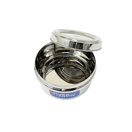 Contianer stainless steel see through 8"   (MOQ=ea)