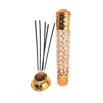 Tower Incense burner with gems (MOQ=ea)