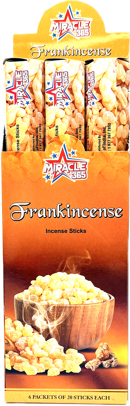 Miracle 365 Frankincense (6 tubes of 20 incense sticks each) (MOQ=10pc)
