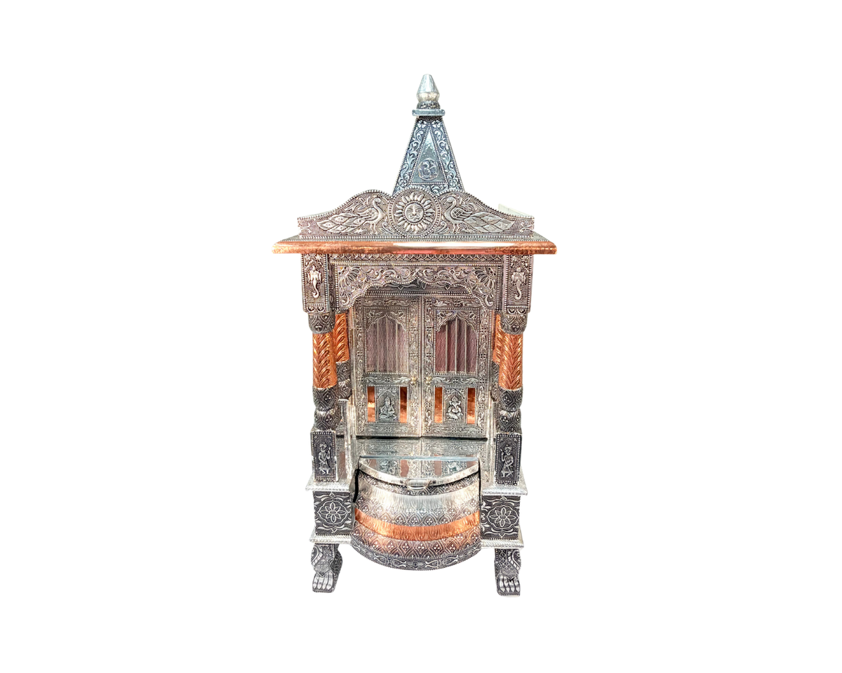Mandir Oxadized 18" long 10" deep(80752231810) (MOQ=ea)