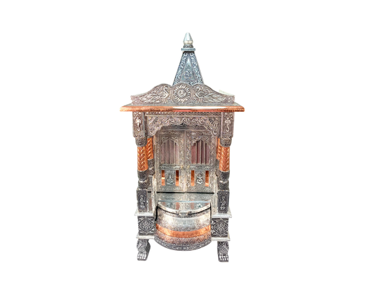 Mandir Oxadized 18" long 10" deep(80752231810) (MOQ=ea)