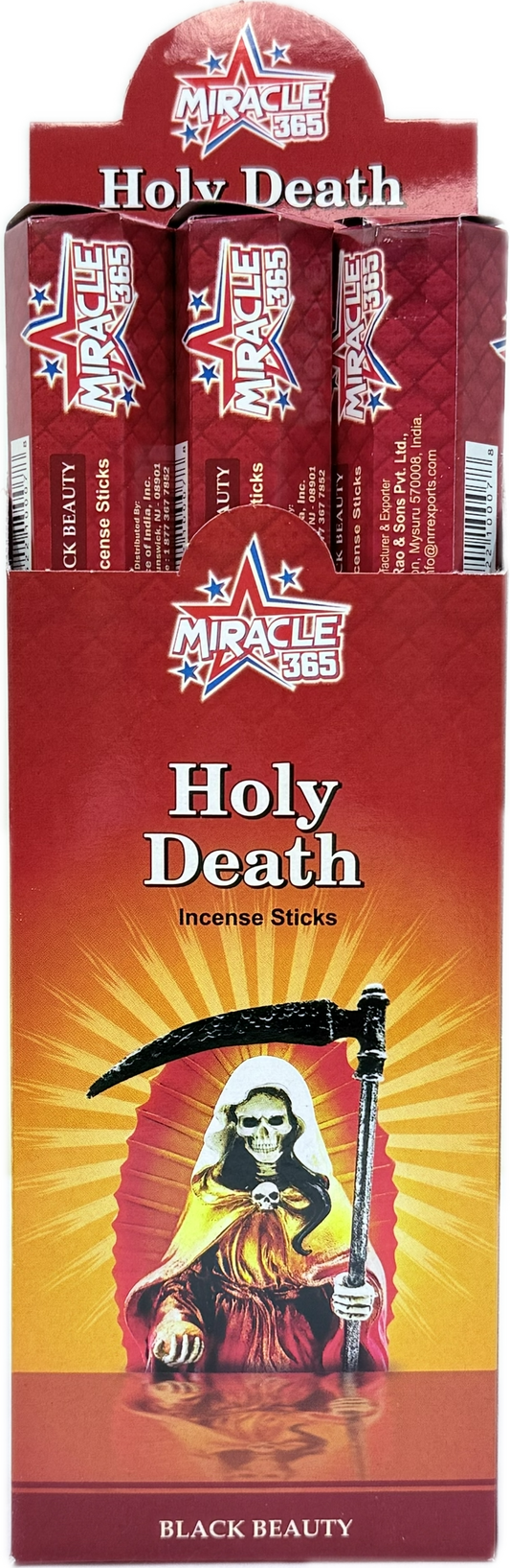Miracle 365 Holy Death (6 tubes of 20 incense sticks each) frag Black Beauty (MOQ=10pc)