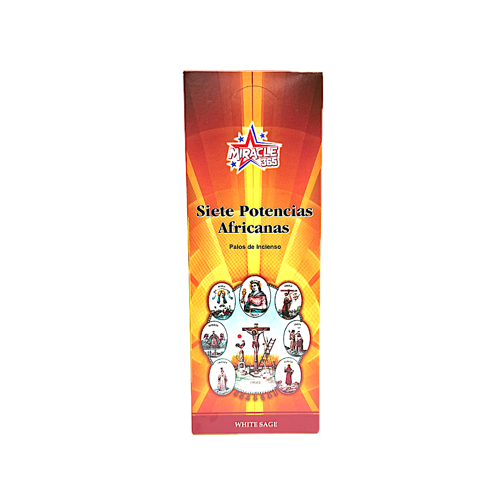 Seven African Powers (6 tubes of 20 incense sticks each) White Sage (MOQ=10pc)